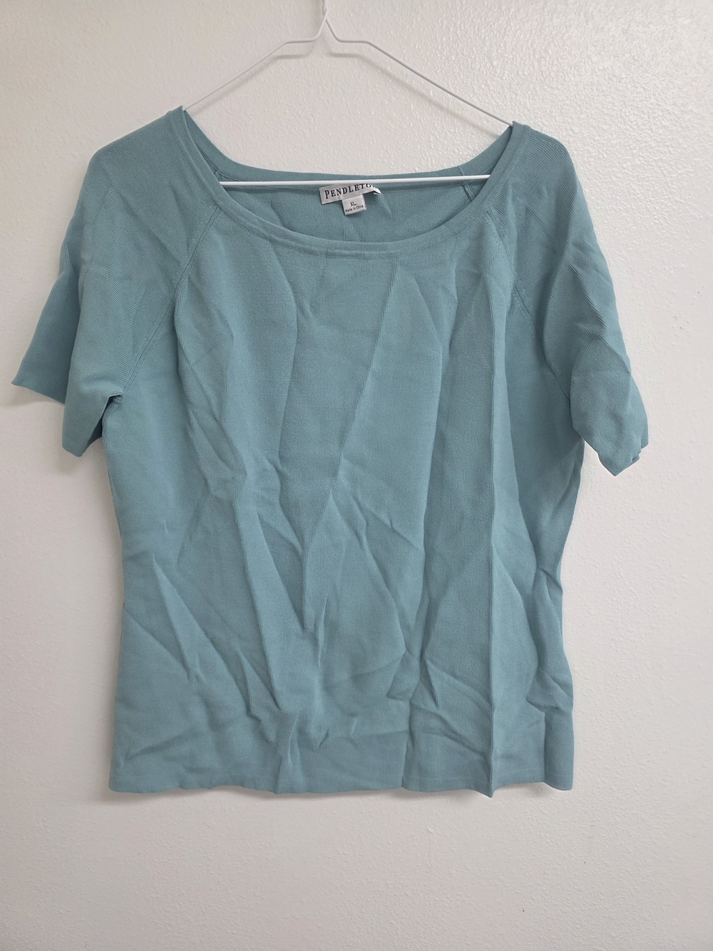 Pendleton Soft Aqua Scoop Neck Short Sleeve Tee (0576)
